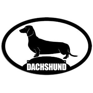  Oval Dachshund Profile Dog Breed Sticker 
