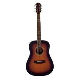 Hohner HW300 Mahogany Dreadnaught Acoustic Guitar Sunburst Gloss (P/N 