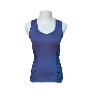  Eleanor Smokey Blue Ruched Tank