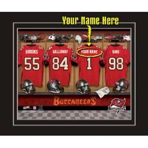 Tampa Bay Buccaneers Customized Locker Room 12x15 Matted 