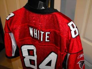 NEW REEBOK #84 Roddy White Atlanta Falcons Mens Large L RED Jersey 4QB 