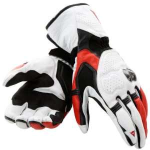  DAINESE RS4 LEATHER GLOVES WHITE/RED LG Automotive