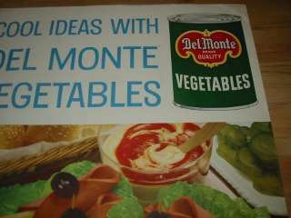 Old 1958 Del Monte   VEGETABLES   Grocery Store Advertising POSTER 