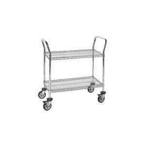  Heavy Duty Utility Cart, 2 Shelves 40H x 48L x 18W 