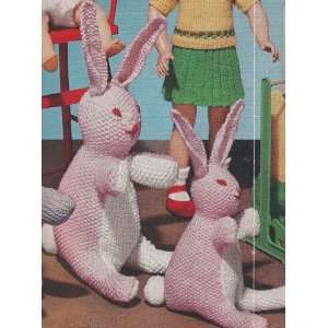  Vintage Knitting PATTERN to make   Knitted Bunny Rabbit 