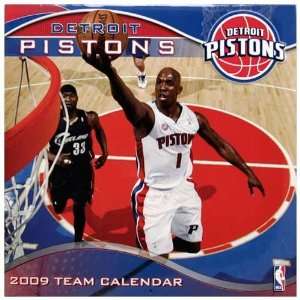  Detroit Pistons 2009 12 x 12 Team Wall Calendar Sports 