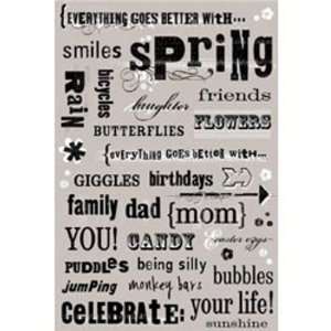   Inch Rub Ons, Chasing Butterflies Spring Words Arts, Crafts & Sewing