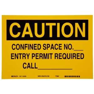  Legend Confined Space No___ Entry Permit Required Call___ 