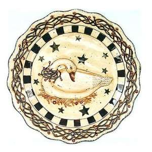  Country Goose Ceramic Platter Decorative Plate