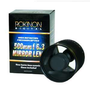  Rokinon ED500M B 500mm F/6.3 Mirror Lens (Black) Camera 