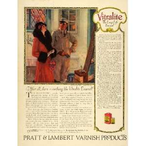 1926 Ad Vitralite Enamel Pratt Lambert Varnish Frances Roger Painting 