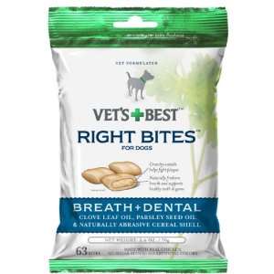  Vets Best 10354VB Right Bites Breath & Dental Dog Treats 