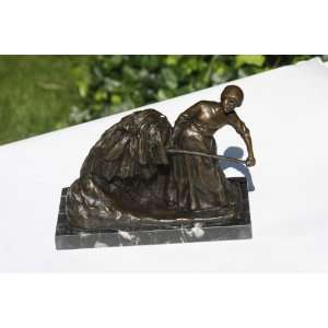 Henri Bouchard Coal Miner Worker Bronze Sculpture Art  