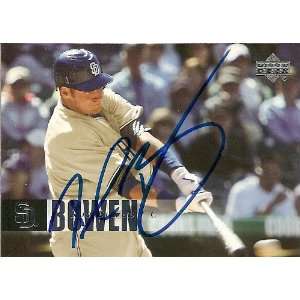  Rob Bowen Signed San Diego Padres 2006 Upper Deck Card 