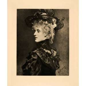 1908 Photogravure La Belle Anglaise Edwardian Fashion Portrait Ray 