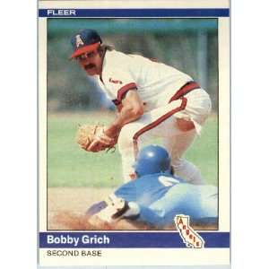  1984 Fleer # 518 Bobby Grich California Angels Baseball 