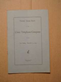 UNITY MAINE Telephone Co. 28th REPORT 1932 12 pages  