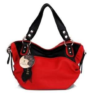  DIOU SZ011023 Studded Two Tone Color Shoulder Handbag Pet 