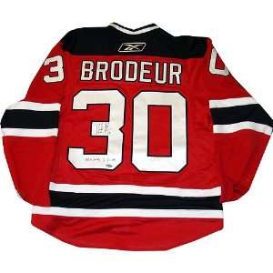  Martin Brodeur Signed Jersey   Authentic with  552nd Win 