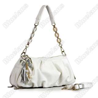 Ladies Butterfly Knot Fringed Faux Leather Handbags Shoulderbag Hobo 