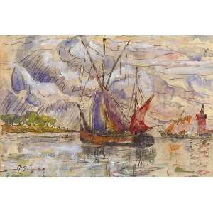   Signac   24 x 16 inches   Fishing Boats in La Rochelle