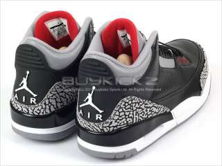 Nike Air Jordan 3 AJ III Retro Black/Varsity Red Cement Grey 2011 