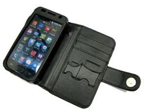 Book Type Pouch Genuine Real Leather Case for Samsung Galaxy S i9000 