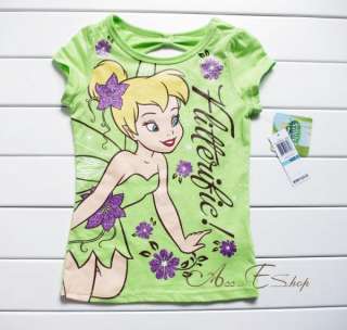   Disney Fairies Tinkerbell Top T Shirt Dress Tutu Skirt Outfit  