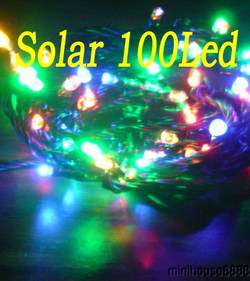 Solar Powered 100 Multi colored Led Light 15+hour h355  