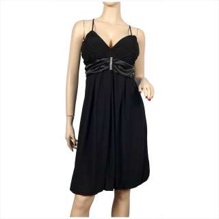 Black Wrap Bodice Empire waist plus size Dress  