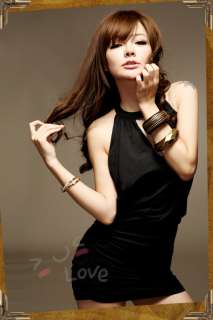 New Love Free S&H Black Cotton Womens Mini Dress 895  