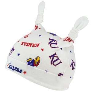  New Era Kansas Jayhawks Infant White Knit Baby Beanie 