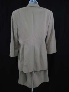 PAUL STANLEY Beige Wool Blazer Skirt Suit Size 8/10  