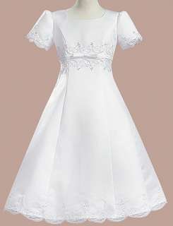 Girl White First Communion Dress Gown Plus Size 10X 20X  