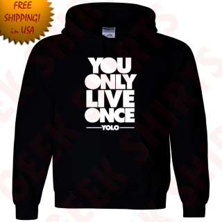   Live Once Drake Hooded Sweat shirt OVOxo YOLO Take care Hoodie YL 5X 5