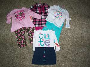 Infant Toddler Girls Outfit Matching Shirt Pants Skirt Leggings Sets 