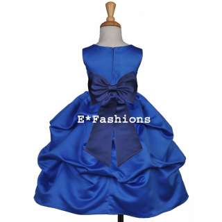 ROYAL NAVY BLUE PRINCESS KID FLOWER GIRL DRESS 6 9M 12 18M 2 3 4 5 6 