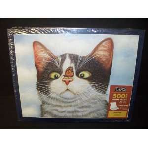  Hugo Hege Cat and Butterfly 500 pc jigsaw puzzle Toys 