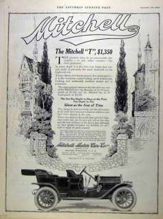   for 1910 Mitchell T automobile. The ad was published in 1909