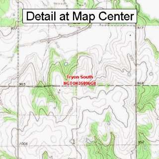  USGS Topographic Quadrangle Map   Tryon South, Oklahoma 