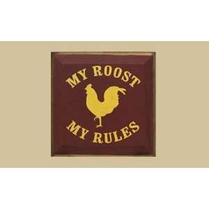  SaltBox Gifts RW1212MRMR My Roost My Rules Sign Patio 