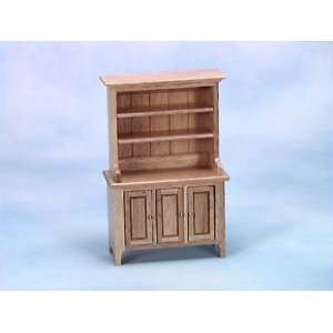  Dollhouse Miniature Oak Hutch 
