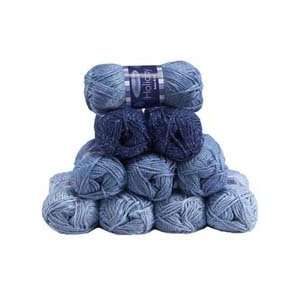 Herrschners Holiday Yarn Packs, 10 Balls   Snow & Ice (3 Light Blue, 3 
