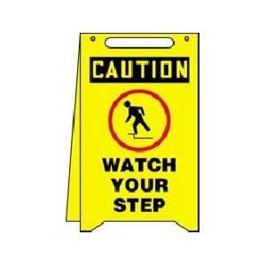   Ups Sign, Yellow CAUTION WATCH YOUR STEP w/ Graphic