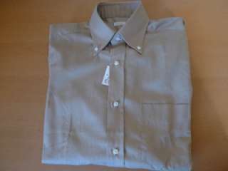 BARBA Napoli Tan/Khaki Cotton Shirt NWT Sz 16/41 $350  