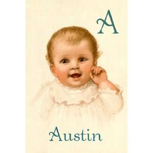  A for Austin   Poster by Ida Waugh (12x18)