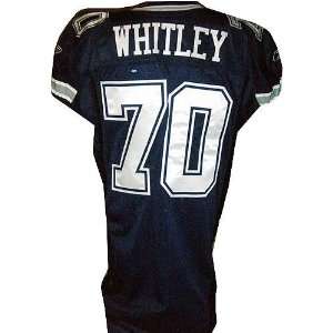  EJ Whitley #70 Cowboys Game Issued Navy Jersey (Tagged 