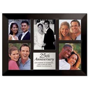  25th Wedding Silver Anniversary Collage Picture Frame Give 