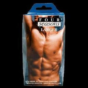  FOUR SEASONS 12 PACK LARGER CONDOMS Health & Personal 