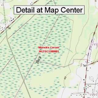 USGS Topographic Quadrangle Map   Moncks Corner, South Carolina 